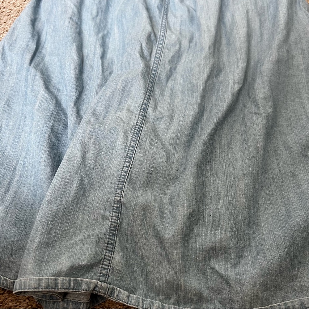 Madewell Light Blue Button-Front A-Line Denim Skirt - Picture 6 of 12